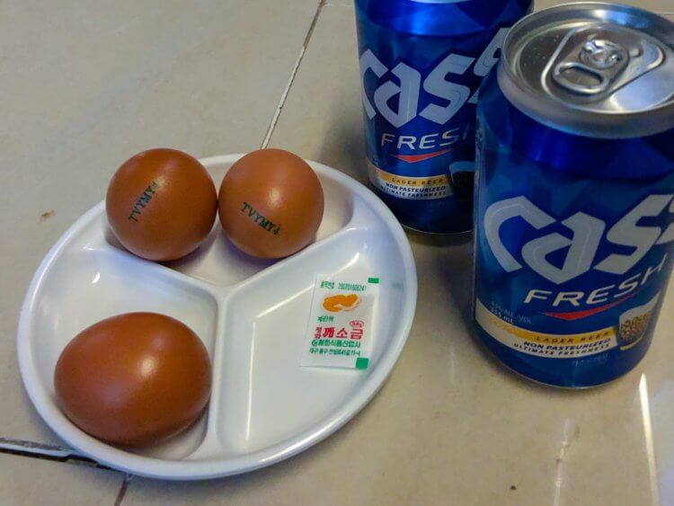 卵とビール